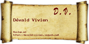 Dévald Vivien névjegykártya