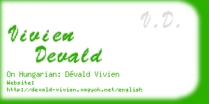 vivien devald business card